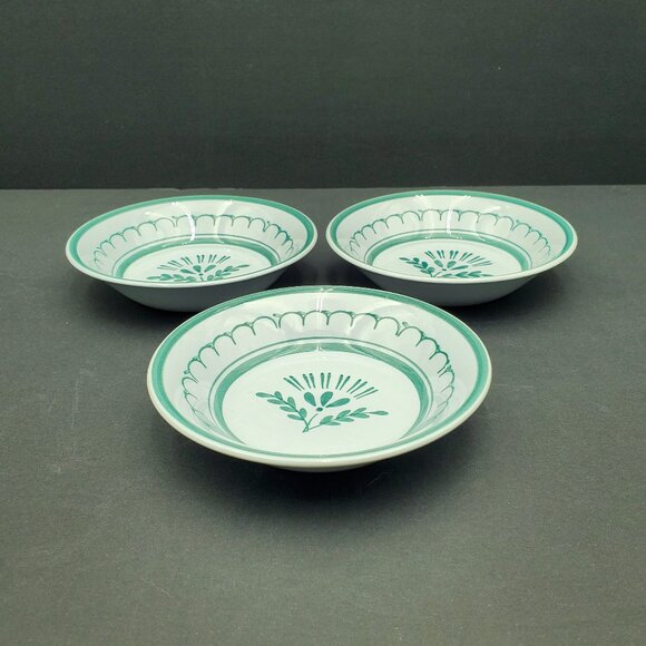 Arabia of Finland Green Thistle Fruit Dessert Sauce Berry Bowls - Picture 5 of 6